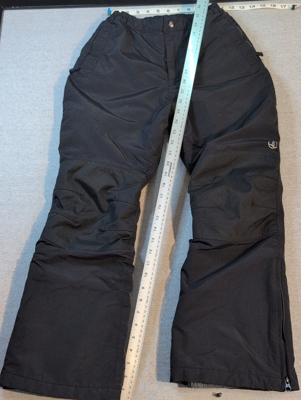 Lands' End Grow-A-Longs Black Snow Pants Size 12